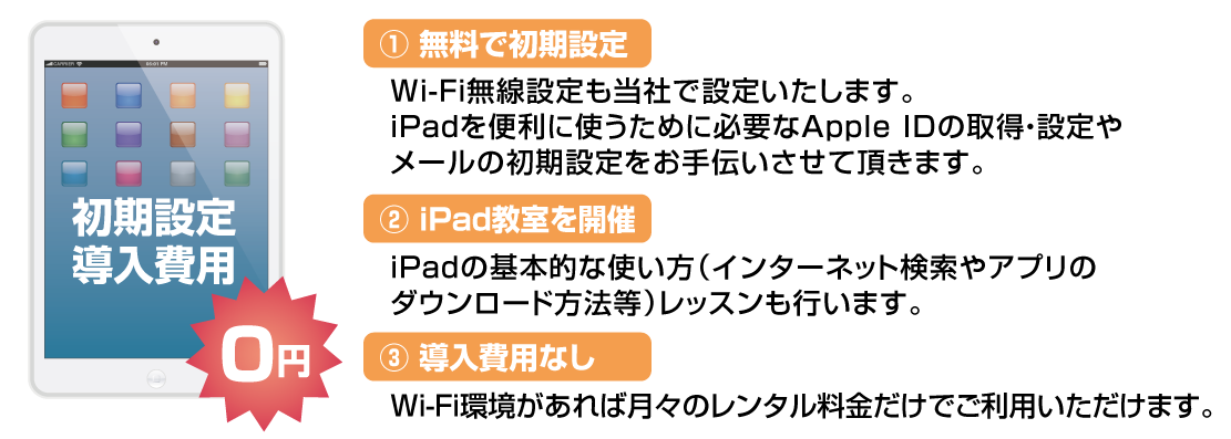 iPadお気軽レンタルプラン